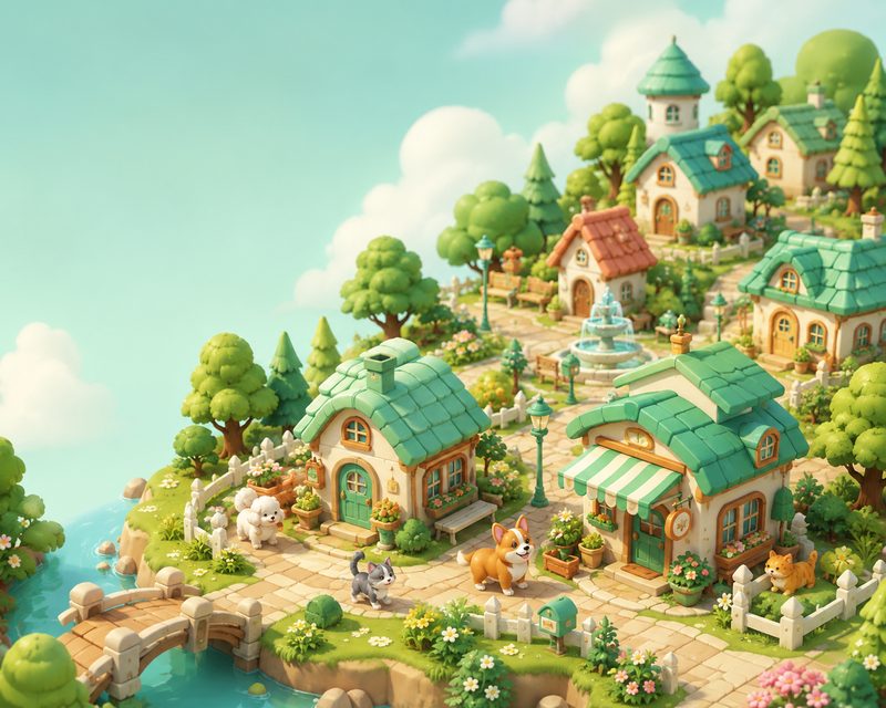 Idle Pet Town gameplay screenshot